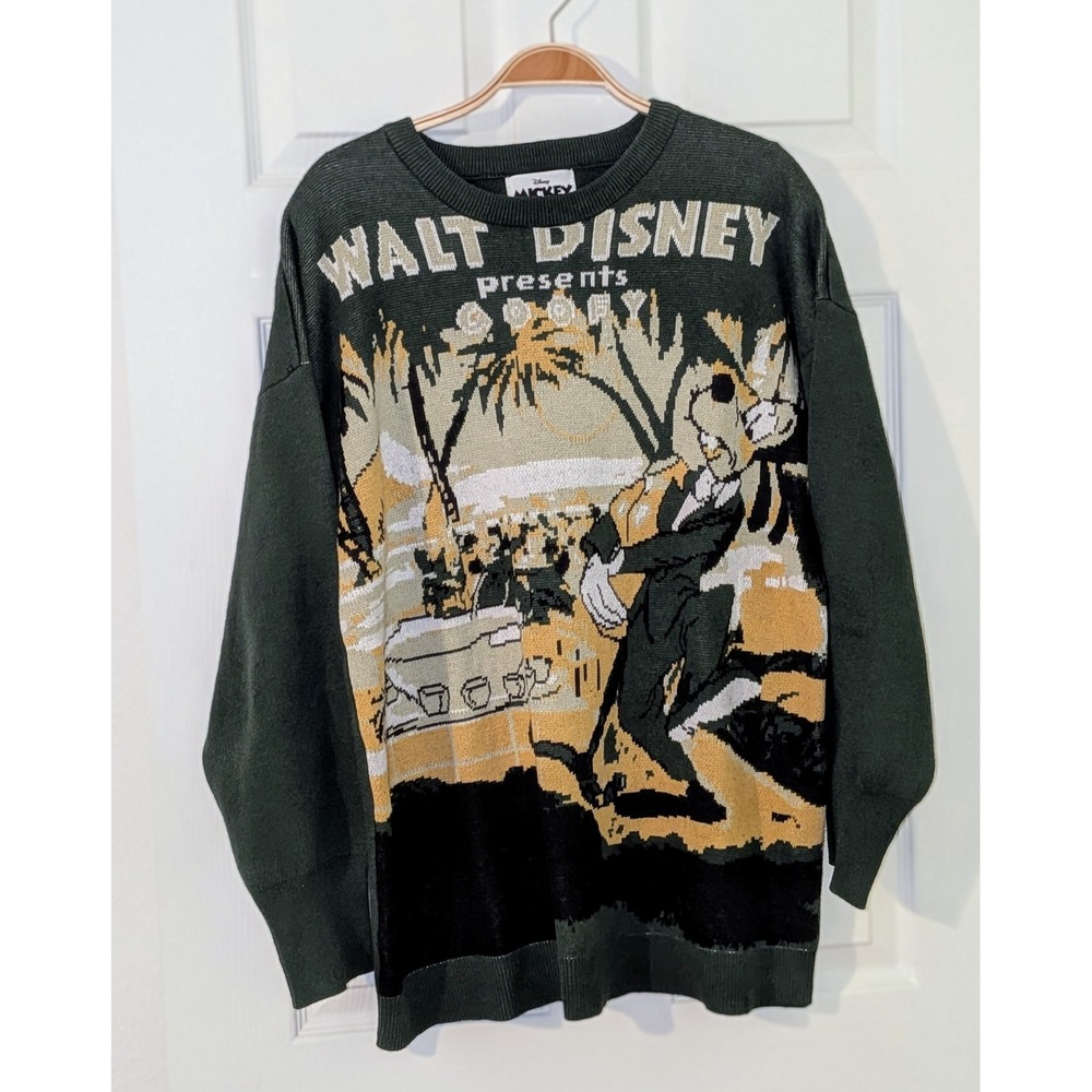 Disney Mickey Mouse Goofy's 90th Anniversary‎ Collection Graphic Knit Sweater M